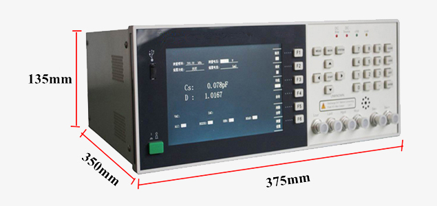 Dimension drawing of digital LCR meter 20Hz~1mHz