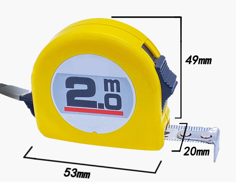 Dimension of 2m measuring tape