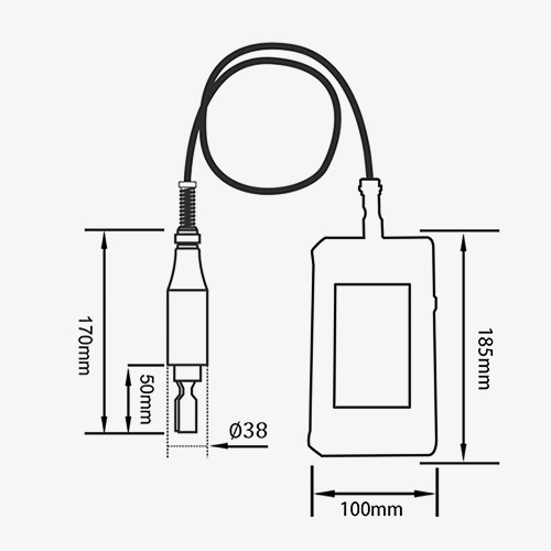 Dimension of digital portable liquid density meter
