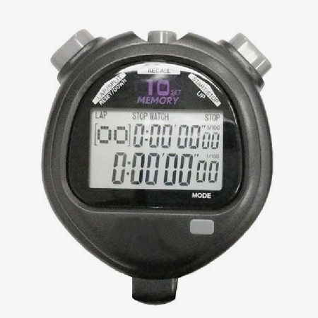 Double row 10-lane stopwatch LCD