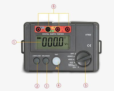 Earth ground resistance tester external structure