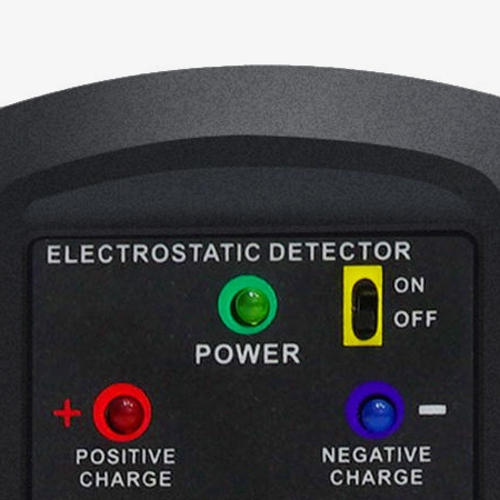 Electrostatic detector equipped indicator lights