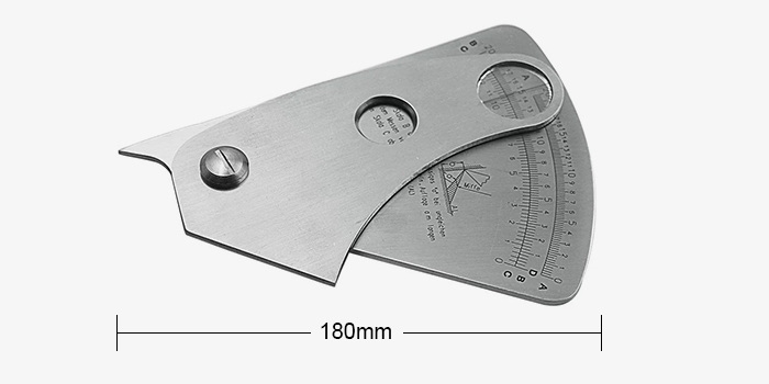 Fan-shaped weld gauge dimensions