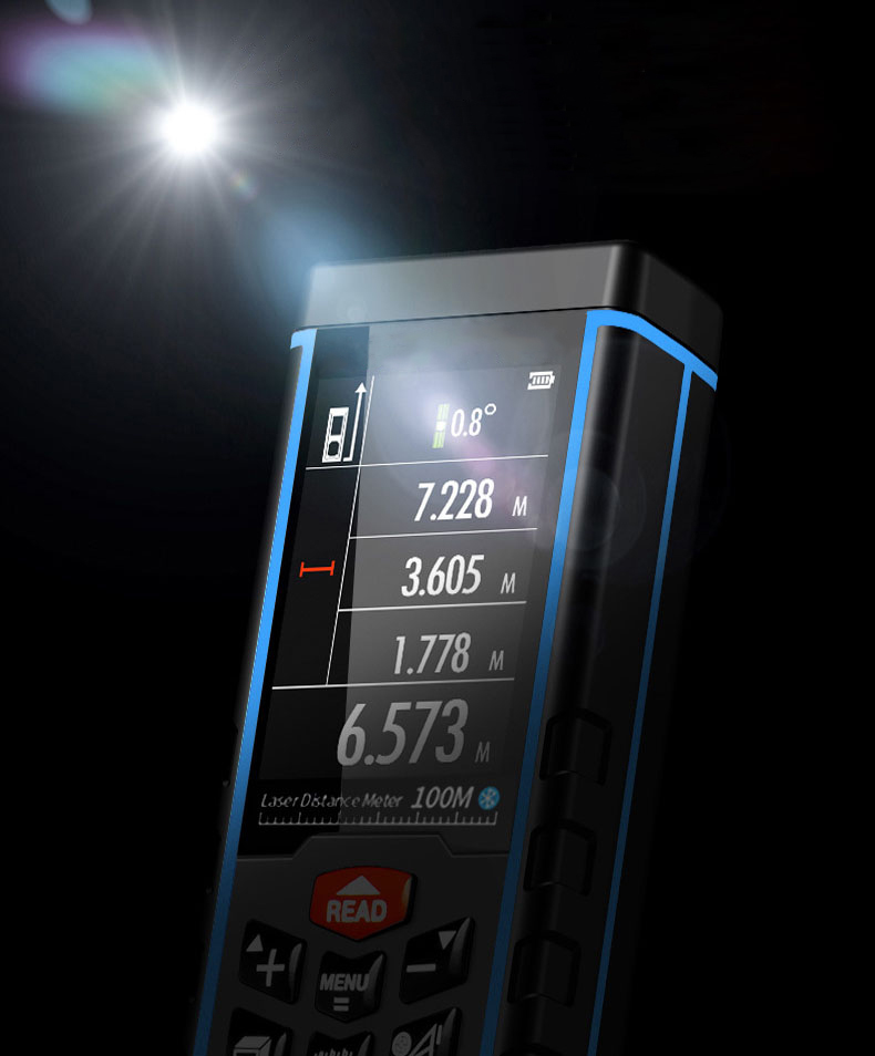 Detail of 120m laser distance meter with camera