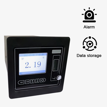 Fixed dew point meter supports alarm and data storage