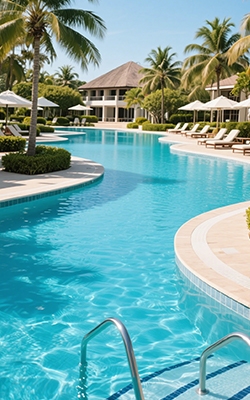 Floating pool thermometer for swimming pool