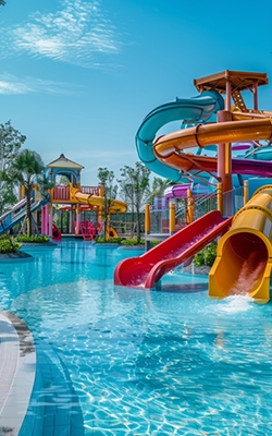 Floating pool thermometer for water park