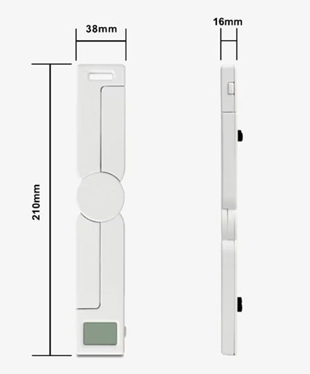 Foldable digital kitchen scale dimension