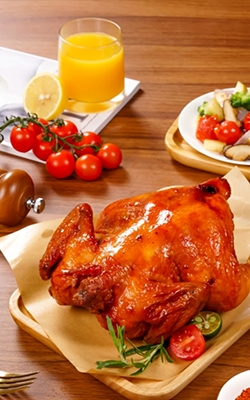 Food thermometer for roast chicken