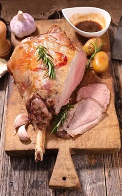 Food thermometer for roast lamb