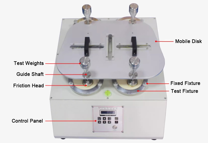 Four-station Martindale abrasion tester details