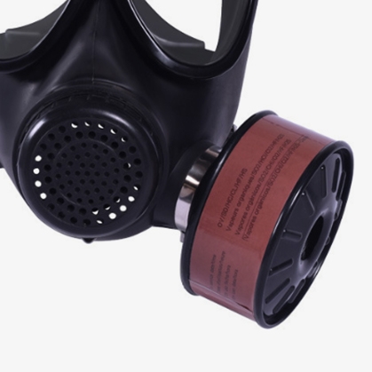 Gas filter canister of military respirator mask