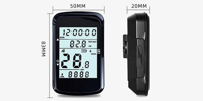 GPS bike computer dimensions