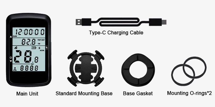 GPS bike computer package list