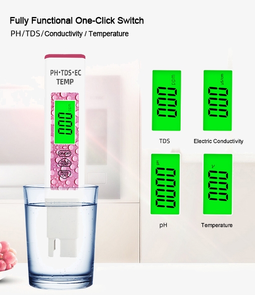 Handheld 4 in 1 digital pH meter details