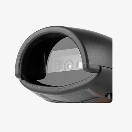 Handheld barcode scanner detail