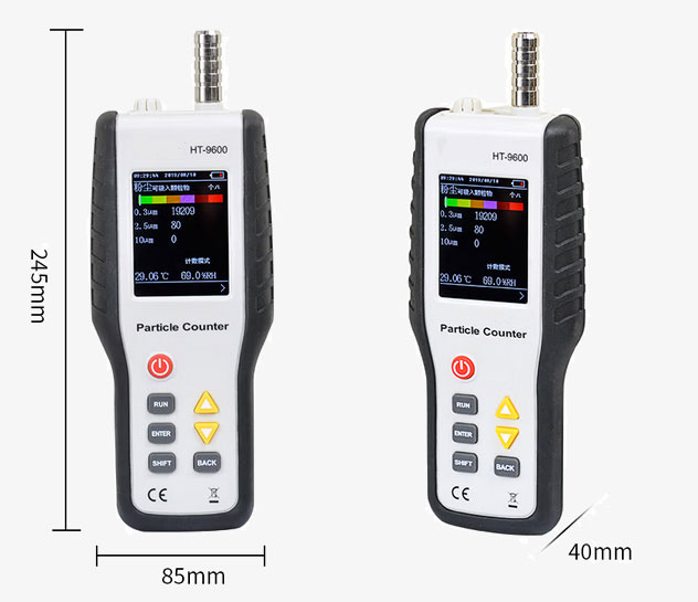 handheld cleanroom particle counter dimension