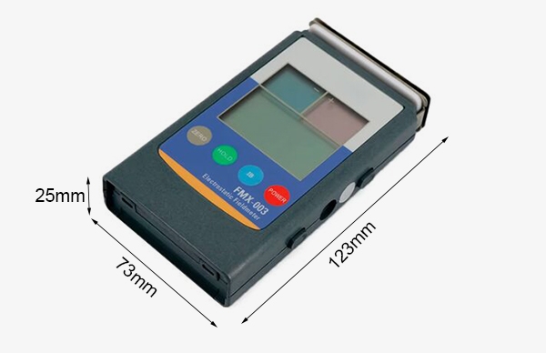 Handheld digital electrostatic field meter dimension