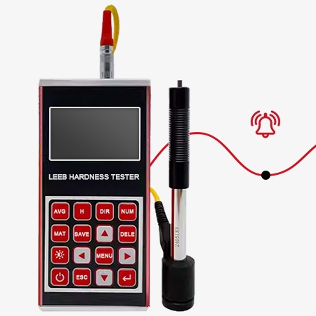 Handheld digital leeb hardness tester with upper and lower limit alarm