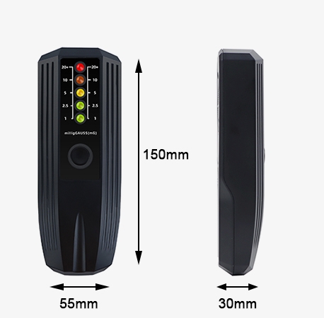 Handheld electromagnetic radiation tester dimension