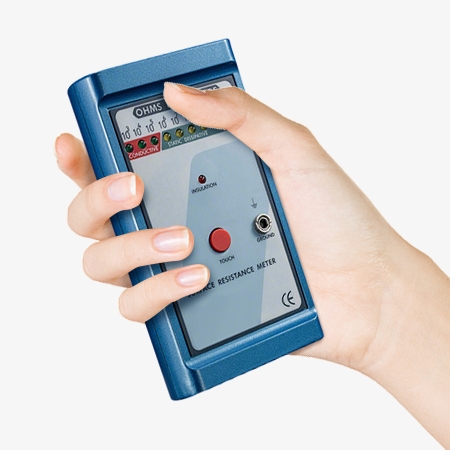 Handheld esd surface resistance meter