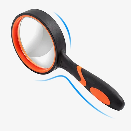 Handheld magnifying glass non-slip handle