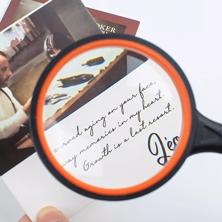 Handheld magnifying glass premium optical glass lenses