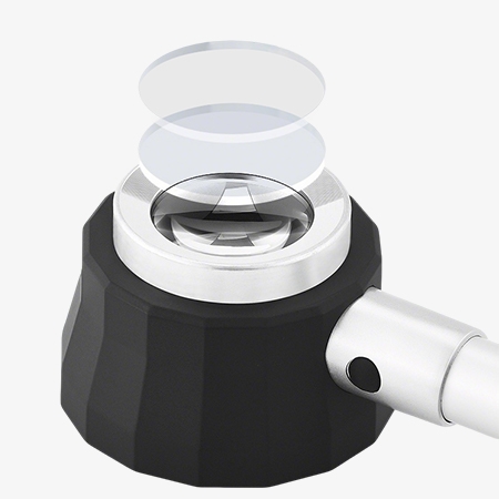 Handheld magnifying glass with scale optical lenses