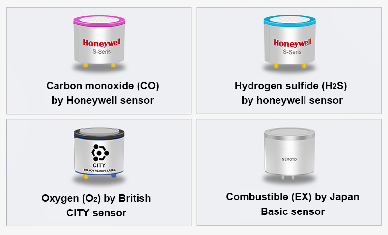 Portable multi gas detector sensors