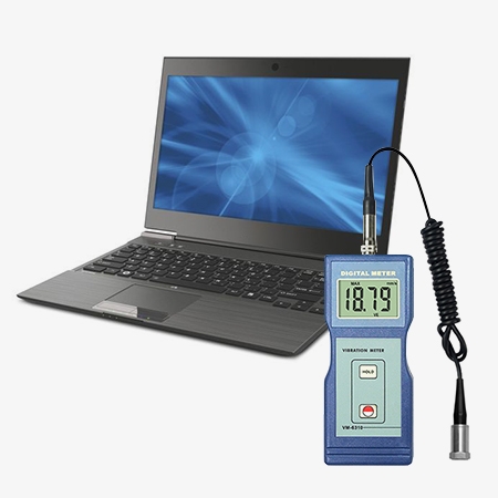 Handheld vibration check meter connect with computer