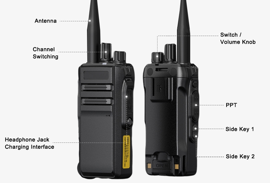 Handheld waterproof two way radio details