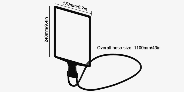 Hands-free magnifying glass dimensions