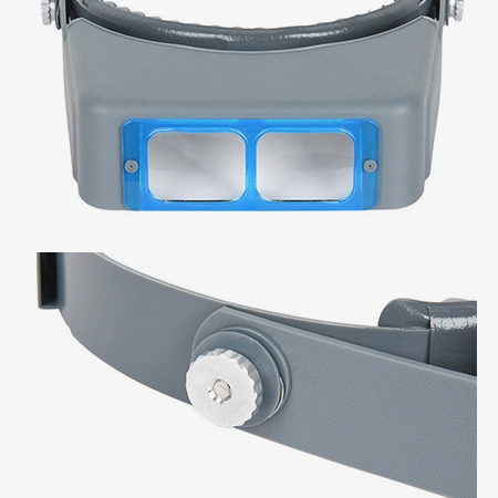 Headband magnifying glass tightening knob