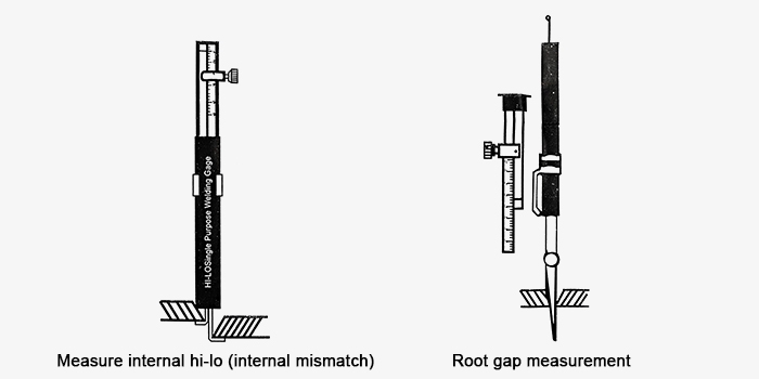 Hi-lo single purpose welding gauge 2D measurement diagram