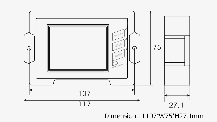 High digital inclinometer dimension