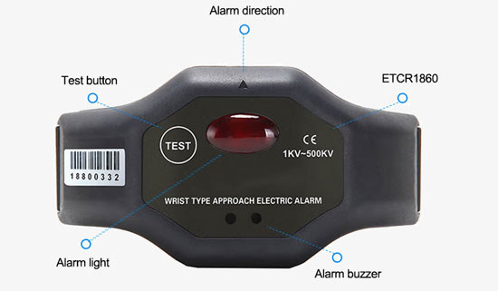 High voltage detector with alarm