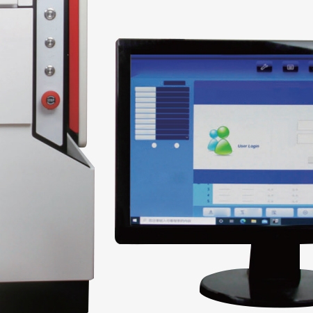 High voltage discharge leak tester with computer operation