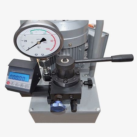 Hydraulic pull tester front detail