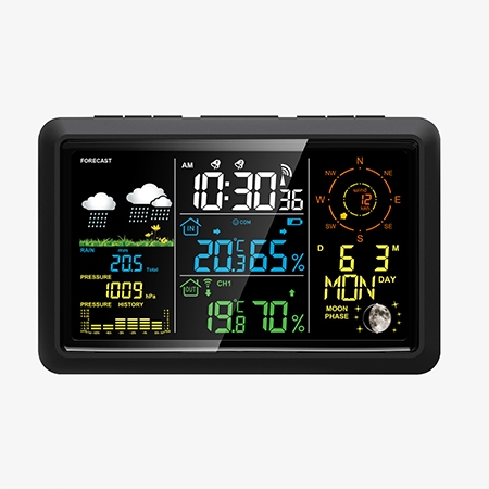 Indoor outdoor weather station detail