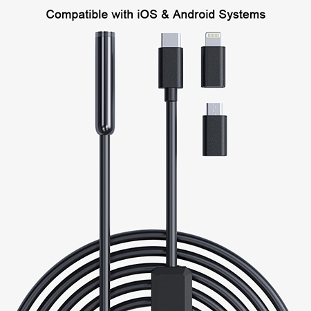 Industrial endoscope for android and iPhone connections