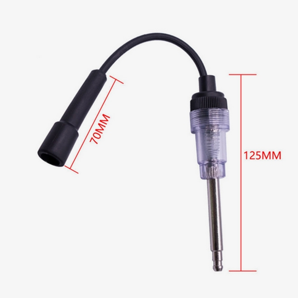 Inline spark plug tester size
