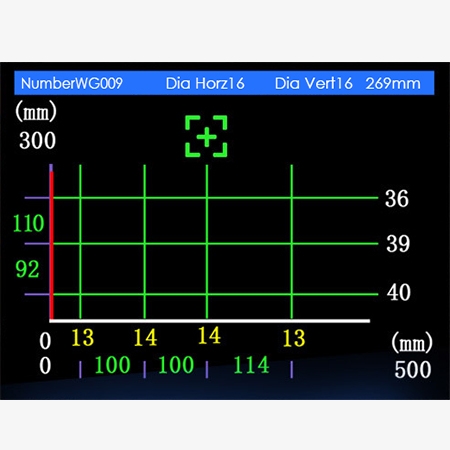Integrated concrete rebar scanner grid scan