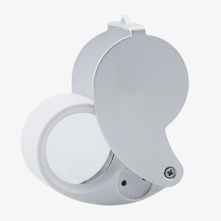 Jewelers loupe folding mechanism