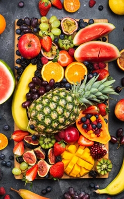 Kitchen scale for weighing fruit