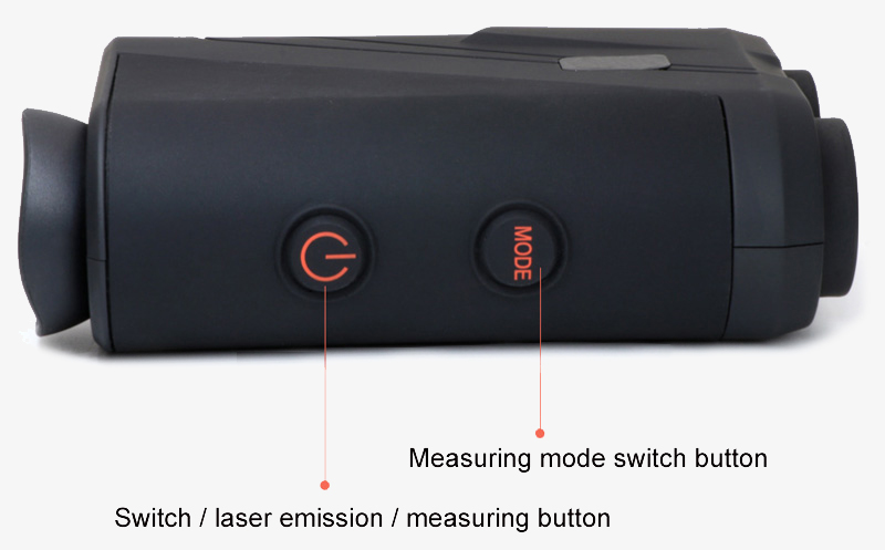 Detail of laser rangefinder