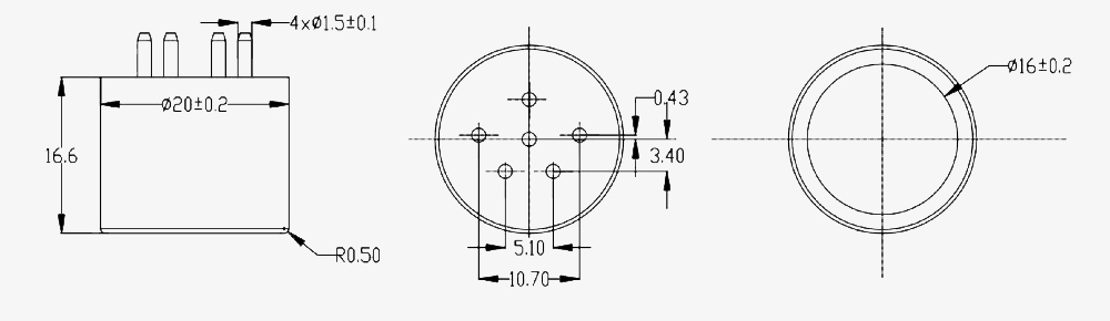 Laser methane sensor dimension