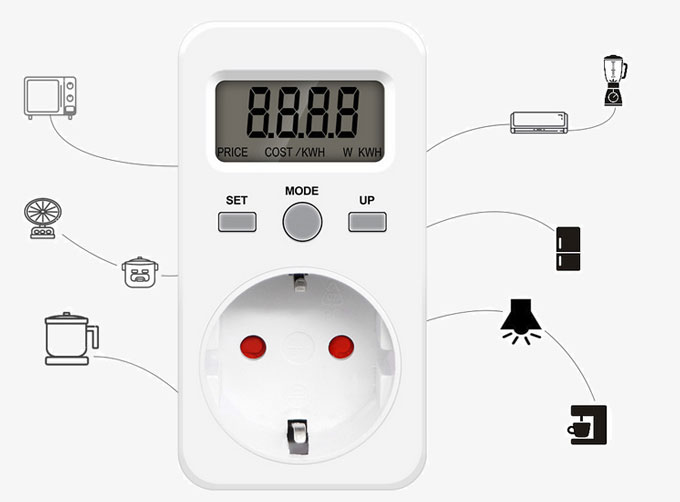 LCD digital socket power meter applications