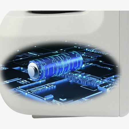 Lithium battery power supply for portable haze meter
