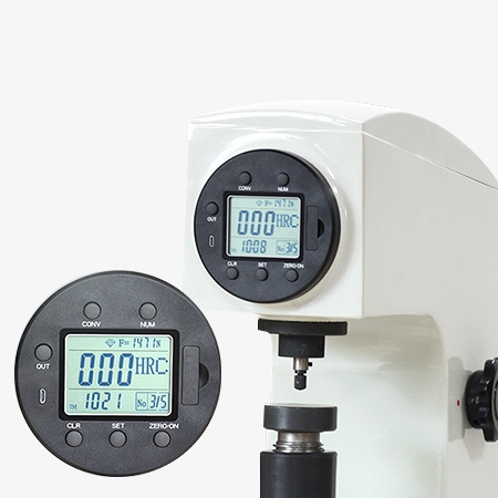 Manual rockwell hardness tester with digital display