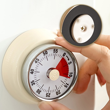 Mechanical kitchen timer with magnet design